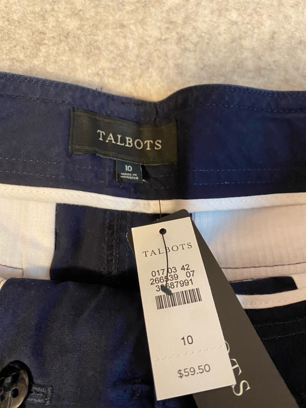 NWT Four (4) Pairs Bermuda Shorts - Talbots (2), Lands' End & Old Navy - size 10 - Picture 7 of 11